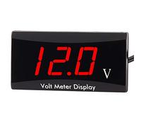 Kinstecks Voltímetro de la motocicleta DC 12V Medidor de voltaje de pantalla LED medidor de voltaje digital