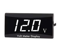 Kinstecks Voltímetro de la motocicleta DC 12V Medidor de voltaje de pantalla LED medidor de voltaje digital