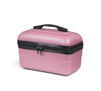 KINSTON - Juego de 2 grandes neceseres - Maletín rígido para cosméticos, con asa, organizador de viaje - Gran capacidad, rosa, tamaño grande