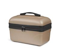 KINSTON - Juego de 2 grandes neceseres - Maletín rígido para cosméticos, neceser rígido con asa, organizador de viaje - Gran capacidad, champán, Modèle Standard