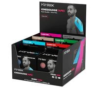 Kintex 6 rollos de cinta kinesiológica 5 cm x 5 m - Impermeable | Set práctico de 6 rollos para deporte y fisioterapia, para apoyar músculos y fascia