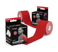 KINTEX - Cinta Kinesiologica | Set de 2 Cinta Kinesiotape Resistente al Agua y a la Piel, 5cmx5m, Cinta para Deporte, Cintas Elásticas Fisioterapia | Venda Elástica Adhesiva (Rojo)