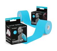 KINTEX - Cinta Kinesiologica | Set de 2 Cinta Kinesiotape Resistente al Agua y a la Piel, 5cmx5m, Cinta para Deporte, Cintas Elásticas Fisioterapia | Venda Elástica Adhesiva (Azul)