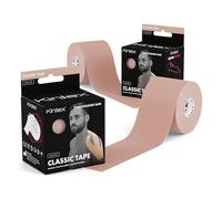 KINTEX - Cinta Kinesiologica | Set de 2 Cinta Kinesiotape Resistente al Agua y a la Piel, 5cmx5m, Cinta para Deporte, Cintas Elásticas Fisioterapia | Venda Elástica Adhesiva (Beige)
