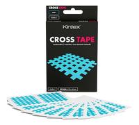 Kintex Cross Tape - Cinta Kinesiológica Autoadhesiva, Impermeable, No Irrita la Piel - Cinta Cuadriculada para el Dolor y los Puntos Gatillo - 20 Unidades - Azul - 44 x 52 mm