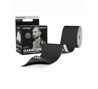 Kintex Kinesiology Tape Classic - Cinta Kinesiológica Autoadhesiva, Elástica, Impermeable e Hipoalergénica - Esparadrapo Deportivo para Uso en Lesiones Deportivas - Negro - 5 cm x 5 m