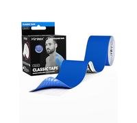 Kintex Kinesiology Tape Classic - Cinta Kinesiológica Autoadhesiva, Elástica, Impermeable e Hipoalergénica - Esparadrapo Deportivo para Uso en Lesiones Deportivas - Azul Oscuro - 5 cm x 5 m