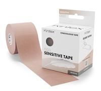 Kintex Kinesiology Tape Sensitive - Cinta Kinesiológica Autoadhesiva, Elástica, Impermeable e Hipoalergénica - Esparadrapo Deportivo para Pieles Sensibles - Beige Menta - 5 cm x 5 m