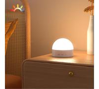 Kintion Luz nocturna LED para niños, lámpara de noche recargable por USB, 8 modos con luces RGB, lámpara de noche para bebé, luz de lactancia regulable, luz nocturna roja para dormitorio/recién