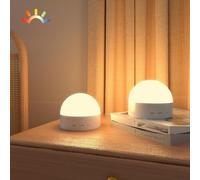 Kintion Luz nocturna para niños, LED USB, luz nocturna recargable, 8 modos con luces RGB, lámpara de noche regulable, lámpara de noche para habitación infantil, luz roja para dormitorio, color blanco