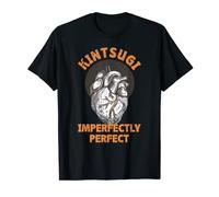 Kintsugi - Cerámica de reparación japonesa con corazón dorado Camiseta