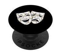 Kintsugi Comedia Tragedia Máscara Teatro Resiliencia Gráfico PopSockets PopGrip Adhesivo