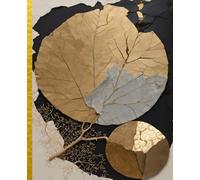 KINTSUGI FLOWER-Black Cream Gold Vintage Japanese Craft-COMPOSITION NOTEBOOK (Wide Rule)-Diary Journal Sketch Asian Japan Botanical Floral Art Lover ... Middle High School College University