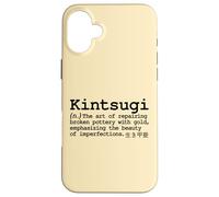 Kintsugi Gold Pottery Repair Tradición Poética Japonesa Palabra Carcasa para iPhone 16 Plus