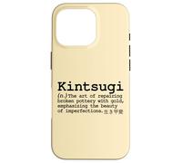 Kintsugi Gold Pottery Repair Tradición Poética Japonesa Palabra Carcasa para iPhone 16 Pro