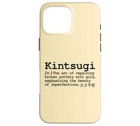Kintsugi Gold Pottery Repair Tradición Poética Japonesa Palabra Carcasa para iPhone 16 Pro MAX