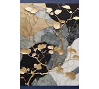 KINTSUGI INDIGO GOLD Botanical Floral Vintage Japanese-HEALTH WELLNESS HELP JOURNAL NOTEBOOK DIARY Asian Oriental Flower Artist Women Men Teen GIFT: ... Homeschool College Ivy League University