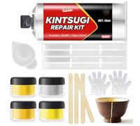 Kintsugi Kit de Reparación 50ml, Apto Para Lavavajillas, Kit de Ceramica para la Reparación de Cuencos, Tazas, Platillos, Jarrones, Reparación Perfecta de Regalos Significativos y Artesanías