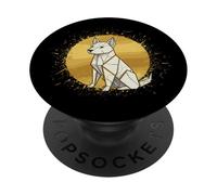 Kintsugi Origami Perro Japonés Mended Resiliencia WABI Sabi PopSockets PopGrip Adhesivo
