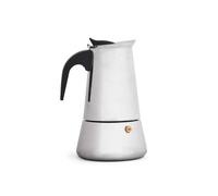 Kinvara Cafetera Italiana Negro Plateado Acero 9 Tazas