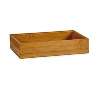 Kinvara Organizador para Cajones Marrón Apilable Bambú (15 x 5 x 23 cm)