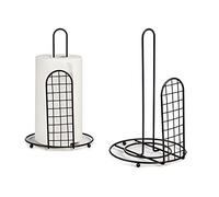 Kinvara Portarrollo de Papel de Cocina Negro Acero (18,5 x 31 x 18,5 cm) (12 Unidades)