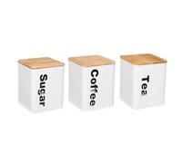 Kinvara Set de Botes 3 Piezas Blanco Natural Metal Bambú 1,5 ml