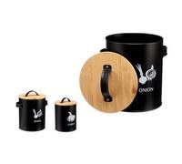 Kinvara Set de Botes 3 Piezas Negro Natural Bambú