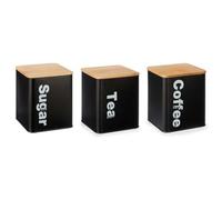 Kinvara Set de Botes 3 Piezas Negro Natural Metal Bambú 1,5 ml