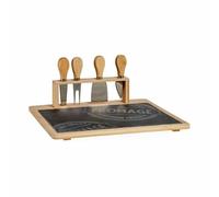Kinvara Tabla para Quesos Bambú Pizarra 27,5 x 15 x 34 cm (6 Unidades)