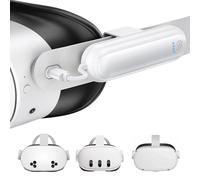 Kinwin Paquete de batería para Meta Quest 3S/3/2, 20000 mWh, batería de carga rápida de 18 W para accesorios Oculus Quest 3S/3, batería extendida para auriculares de realidad virtual, cargador ligero