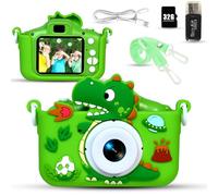 Kinyoda Camara Fotos Infantil, 1080P HD Selfie Video Cámara de Fotos para Niños, 2.0" Videocámara Infantil con Tarjeta de 32 GB, Niños y Niñas de Años Regalos de Cumpleaño 3-12 años (Verde)