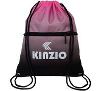 KINZIO Sacs de sport à cordon de serrage Sac de sport étanche pour la plage Sac de yoga avec (taille 42 x 34 cm) l'école, la gym, la natation pour hommes, femmes et enfants (Noir)