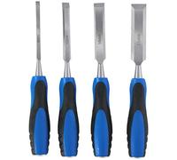 Kinzo Juego de cinceles - 4 piezas - 6/12/18/25 mm - acero al carbono - para carpintería