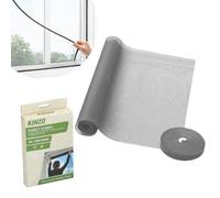 Kinzo Mosquitera para Ventana 130 x 150 cm - Tela Mosquitera con Velcro - Malla Antimosquitos y Antimoscas Recortable a Medida - Lavable hasta 30°C - para Montaje Interior - Incluye Rollo de Velcro de