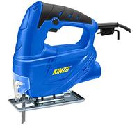 Kinzo Sierra de calar - 230 V - 400 W - con extracción de polvo - Hoja protectora - Varios materiales - Madera hasta 65 mm - Metal hasta 6 mm - Azul, 8711252064161