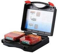 KinZon LED 2 x Luces Pilotos Traseros Remolque Base Imán Inalámbrica, E11 Marcado Aprobado Homologados, Camión Magnético Sin Cable Inalámbrico Para Auto Camión Tractor Remolque Caravana