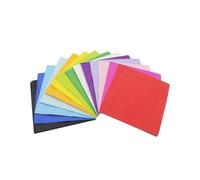 KINZON Lot de 100 serviettes en papier coloresCouleurs alatoires, pour cocktail, fte, bricolage, origami, pour la gastronomie, anniversaire, mariage,