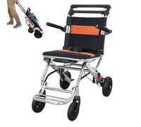 Kio Silla de Ruedas Plegable de Aluminio muy Ligera y Práctica para Viajar