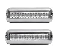 Kioball 2 Piezas 42LED Luz Subacuática para Lámpara Barcos Marinos de Acero Inoxidable Lámpara Subacuática IP68 Impermeable 80W Accesorios para Barcos