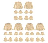 Kioball 30 piezas kit de paja de espantapájaros mate rafia accesorios traje de espantapájaros decoración rafia cuello brazo y sujetadores de tobillo