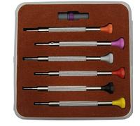 Kioball Kit de 6 Destornilladores para Reparación de Relojes para 3135 2135, Destornillador para Reparación de Movimiento T0.8-1.0-1.2-1.4-1.6-1.8, Herramienta para Relojeros