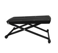 Kioball Pedal de Guitarra Pedal de Metal Negro Ajustable Almohadilla Antideslizante ReposapiéS de Apoyo Plegable Accesorios de Guitarra