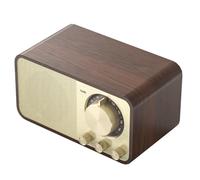 Kioball Radio FM Retro Portátil de Madera Maciza, Receptor de Radio Vintage, Subwoofer Inalámbrico, Altavoz Bluetooth, Caja de Sonido.