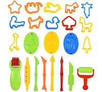 Kioiner 26 Piezas Kit de Herramientas de Plastilina para Niños, Accesorios de Arcilla y Plastilina, Juego Creativo para Manualidades Infantiles, Moldes y Utensilios para Modelar