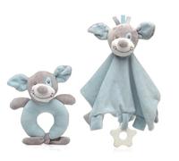 Kiokids Azul Set Doudou Y Sonajero Perrito