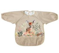 Kiokids Babero Impermeable Con Mangas Ciervo Beige