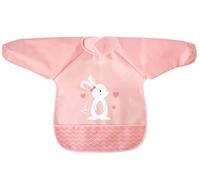 Kiokids Babero Impermeable Con Mangas Conejito Rosa
