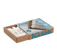 KIOKIDS | Bastoncillos de algodón Box4,90 | De algodón y papel | Sin plástico | Embalaje de cartón reciclable | BLANCO