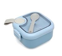 Kiokids Caja Amuerzo Azul Con Cuchara Gris